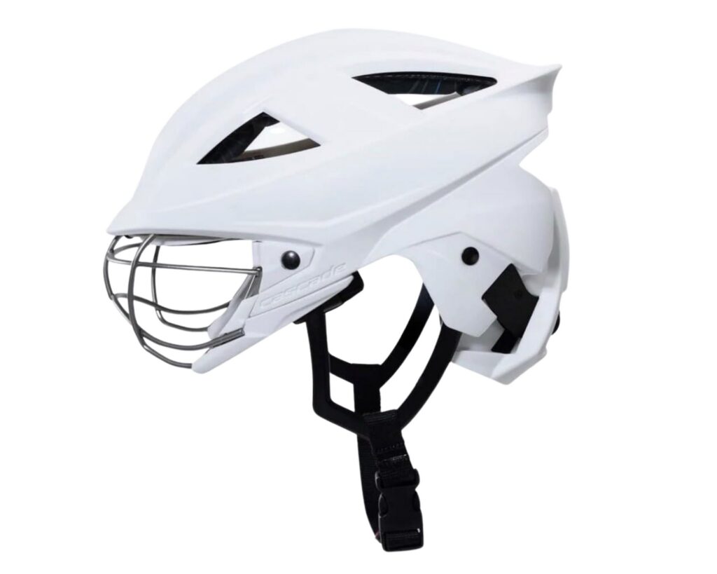 Equipment: Girls Lacrosse Helmet.
