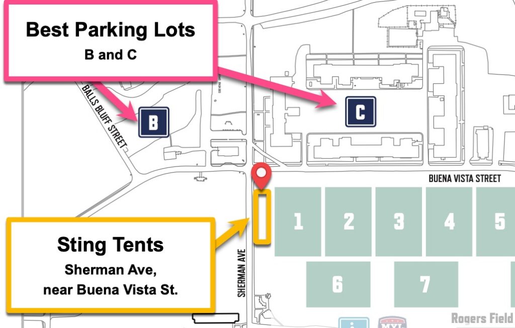 Jamboree Map: Sting Tents.