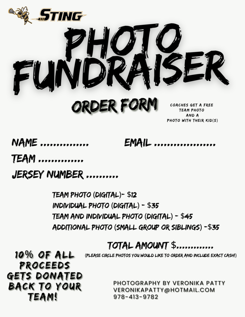 Sting Lax Team Photos order form.